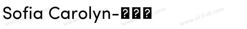 Sofia Carolyn字体转换